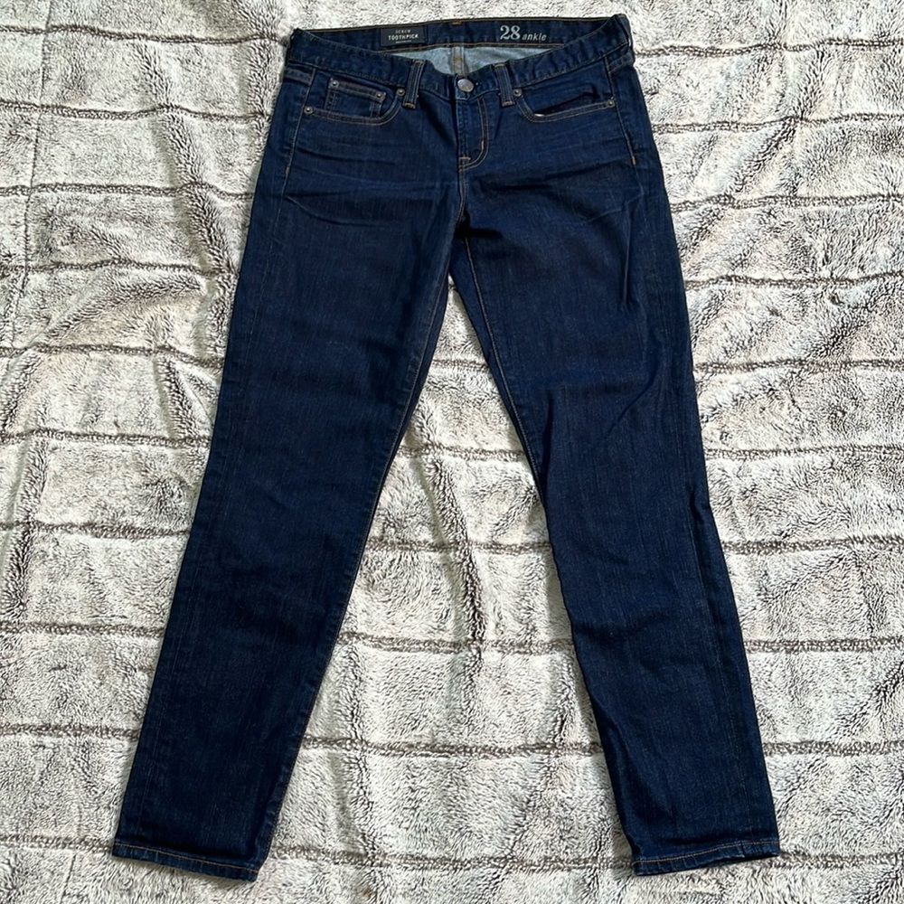 J Crew Toothpick Ankle Jeans